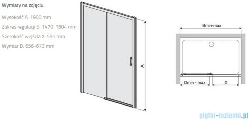 Sanplast Free Zone D2L(P)/FREEZONE drzwi przesuwne 160x190 cm lewe czarny matowy 600-271-3230-59-401