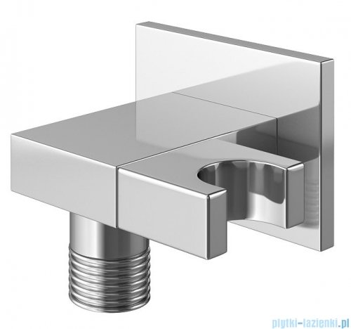 Kohlman Saxo zestaw prysznicowy z deszczownicą kwadratową 20x20 cm chrom QW210SQ20