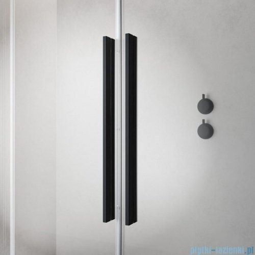 Radaway Furo Black PND II parawan nawannowy 110cm lewy szkło przejrzyste 10109588-54-01L/10112544-01-01
