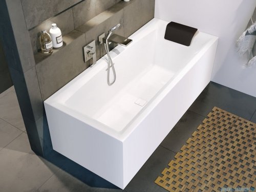 Riho Still Square Plug&amp;Play wanna prostokątna 180x80cm lewa z obudową + nóżki + syfon B099031005