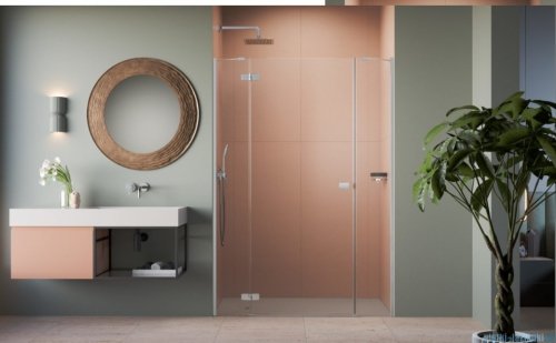 Radaway Fuenta Dwjs drzwi wnękowe 130cm lewe chrom połysk szkło przejrzyste 1384032-01-01L/1384090-01-01