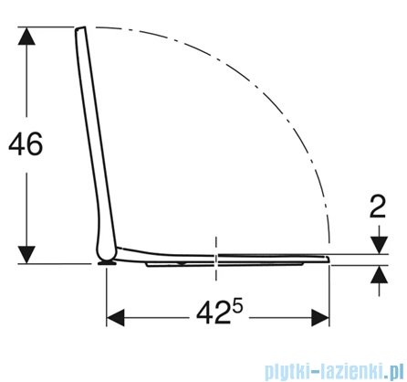 Geberit Selnova Smyle Square Slim Deska sedesowa 500238011