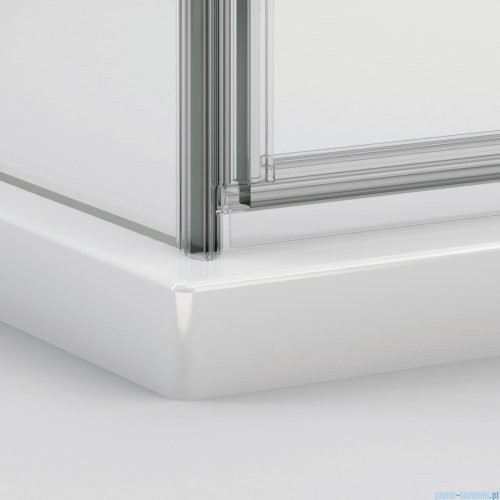 Ronal ANNEA AN13 Drzwi jednoczęściowe ze ścianką stałą w linii 110x200cm lewe srebrny połysk AN13G11005007