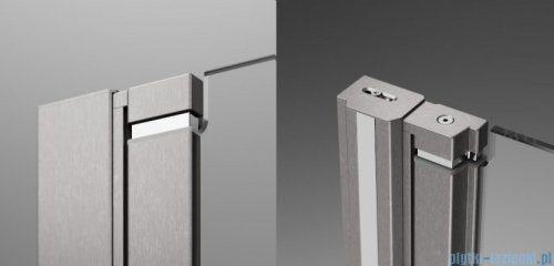 Radaway Nes Brushed Nickel DWSB drzwi wnękowe 120cm W1 lewe szczotkowany nikiel szkło przejrzyste 10044950-91-01L/10045250-01-01
