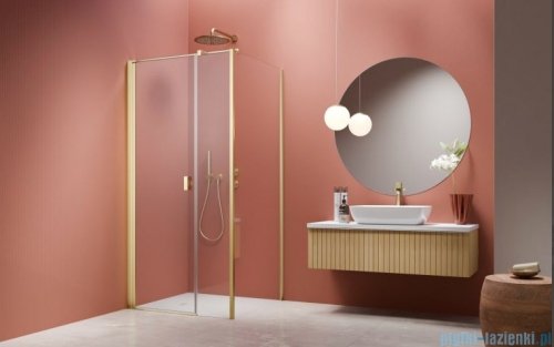 Radaway Nes 6 Kds I Brushed Light Gold kabina 140x70cm lewa szczotkowane jasne złoto 10023140-98-01L/10043070-98-01