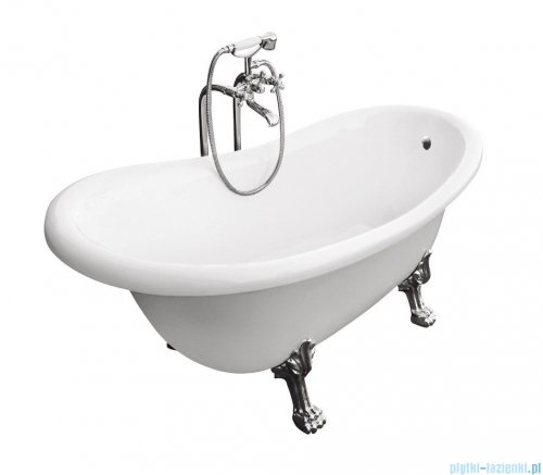 Besco Otylia Glam grafitowa 170x77 wanna wolnostojąca Retro + nogi czarne #WKO-170-GGB