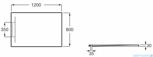 Roca Pyros 120x80cm brodzik prostokątny kompozyt Stonex beżowy AP9014B032003650