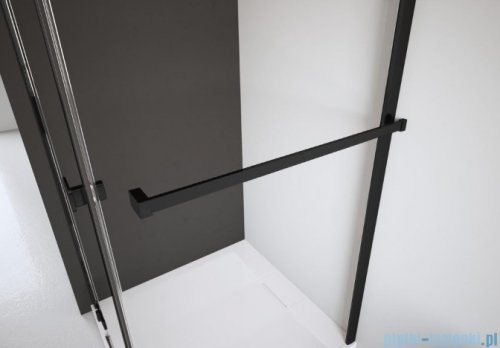 Radaway Essenza 8 Black Dwj drzwi wnękowe 120cm prawe czarny mat/szkło przejrzyste 10480812-01-01R/10460337-54-01R
