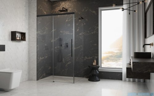Radaway Idea 8 QL XL Black Kdj kabina 100x80cm lewa czarny mat/szkło przejrzyste 10560517-54-01L/10570472-01-01/10580080-01-01R