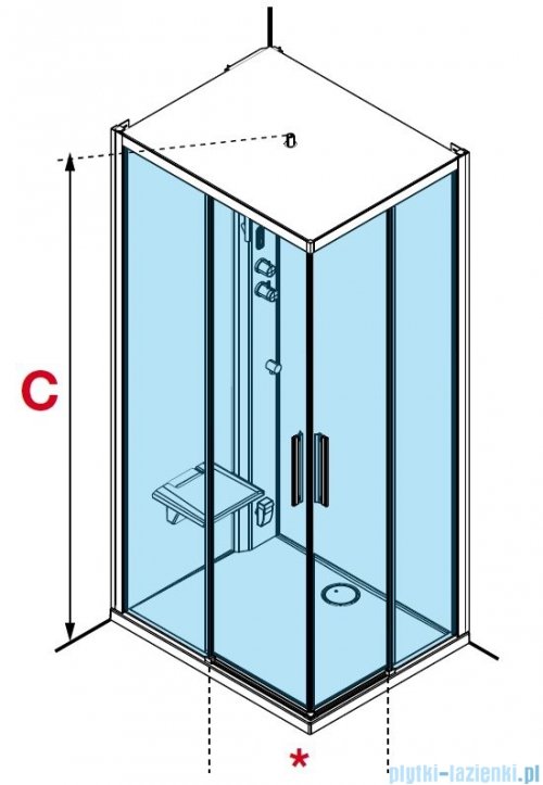 Novellini Glax 1 2.0 kabina standard 100x70 lewa biała G21A107SM-1UU