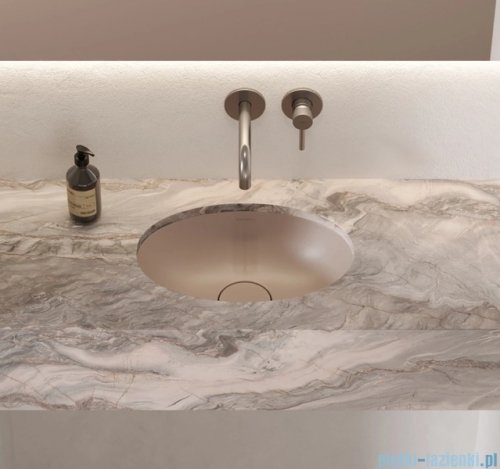 Omnires Shell M+ umywalka podblatowa 38x25 cm dune beige mat SHELL380UPDB