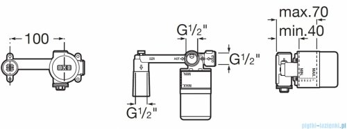 Roca Ona element podtynkowy do baterii Rose Gold A5E3501RG0