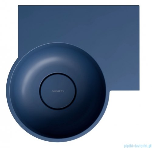 Omnires Ovo M+ umywalka nablatowa/wisząca prawa 33x34 cm midnight blue mat OVO335UWPMB