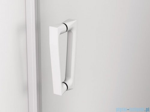SanSwiss Cadura White Line drzwi wahadłowe 90cm jednoczęściowe prawe z polem stałym biały mat CA13D0900907