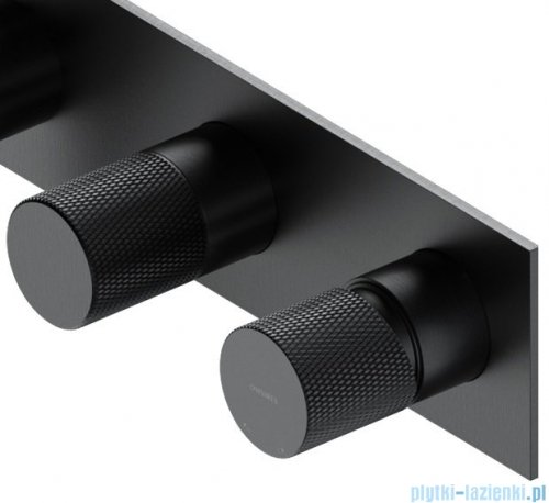 Omnires Contour bateria prysznicowo-wannowa podtynkowa z rączką prysznicową antracyt CT8035/1AT
