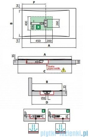 Novellini Custom brodzik prostokątny 160x90x3,5cm CU160904-30