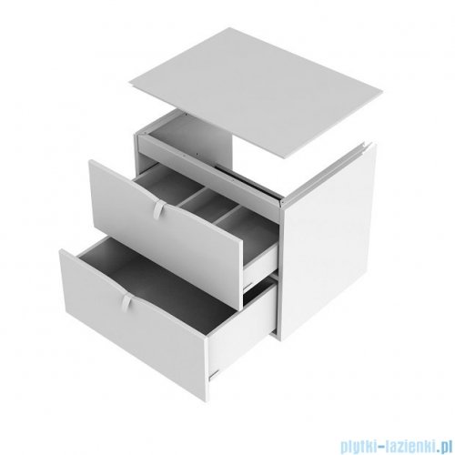 Oristo Siena szafka z blatem 60x50x45cm szary mat OR45-SD2S-60-12/OR00-BU-60-12