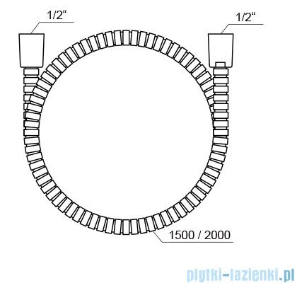 Ravak wąż prysznicowy metalowy 200cm X07P341