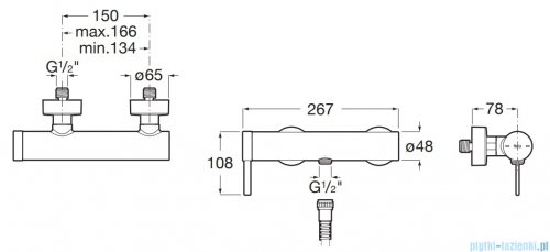 Roca Ona bateria prysznicowa Czarny Mat A5A219ENB0