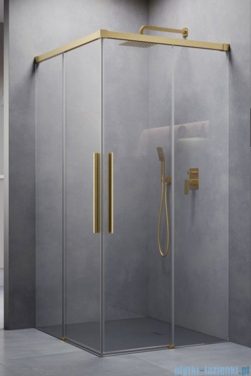 Radaway Idea 8 QL Kdd Brushed Gold kabina 80x110cm szczotkowane złoto 10590080-99-01L/10590110-99-01R