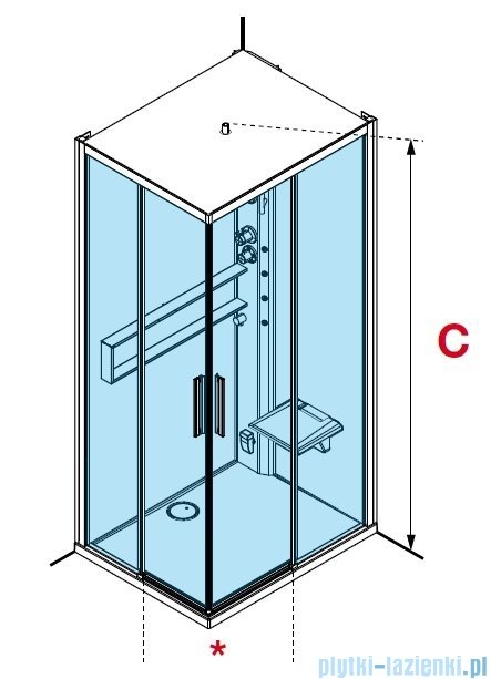 Novellini Glax 2 2.0 kabina z hydromasażem hydro plus 100x80 prawa total biała G22A108DM1L-1UU