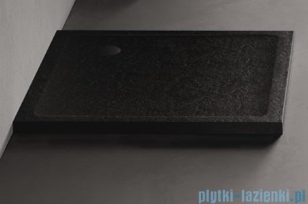 New Trendy Mild Stone Brodzik akrylowy kwadratowy 90x90x11,5 cm czarny B-0563