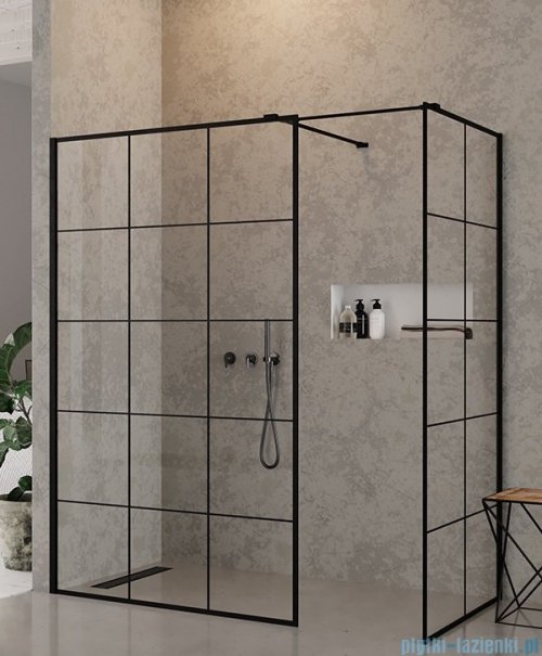 New Trendy New Modus Black Walk-In 150x120x200cm przejrzyste