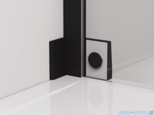 SanSwiss Cadura Black Line drzwi wahadłowe 70cm jednoczęściowe prawe z profilem przyściennym  czarny mat CA1CD0700607