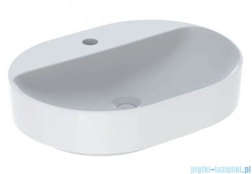 Geberit VariForm Umywalka owalna z półką, bez przelewu 60x45cm KeraTect 500.778.00.2