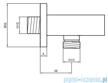 Kohlman Texen zestaw prysznicowy z deszczownicą 35 cm chrom QW210TR35