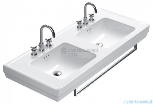 Catalano Canova Royal 125 umywalka podwójna 125x54 biała 1125CV00