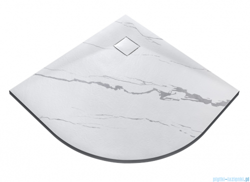 Besco Vexo Marble brodzik 90x90cm półokrągły VM-90-90-P