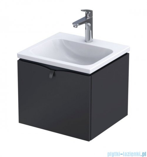 Oristo Siena szafka podumywalkowa wisząca 50x50x46 czarny mat OR45-SD1S-50-8