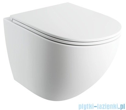 Omnires Ottawa Comfort SILENT POWER™ miska WC wisząca + deska wolnoopadająca biały mat OTTAWACSPMWBM