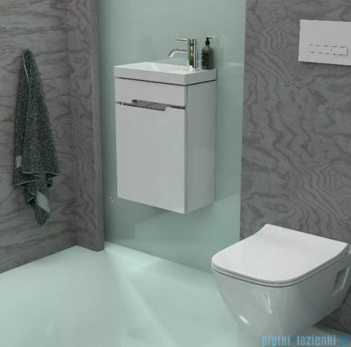Oristo Silver szafka z umywalką 40x55x22cm biały połysk OR33-ZD1D-40-1