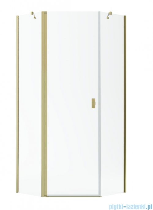 Radaway Nes Gold Ptj kabina pięciokątna 100x100cm lewa złoty połysk 10052000-09-01L/10052100-09-01