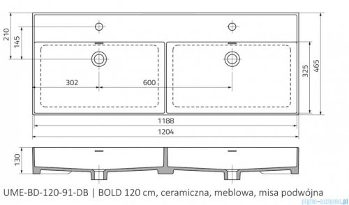 Oristo Skagen szafka z umywalką wisząca 119x50x45 piaskowy mat OR49-SD1S-120-10/UME-BD-120-91-D