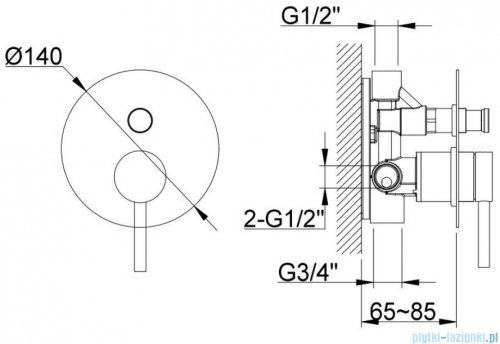 Kohlman Axel Black zestaw prysznicowy z deszczownicą 25 cm czarny mat QW210ABR25