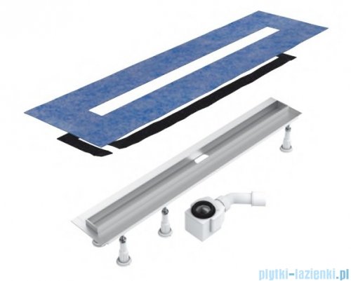 Schedpol Slim Lux odpływ liniowy z maskownicą Plate Slim do zabudowania płytkami 80x3,5x9,5cm OLP80/SLX