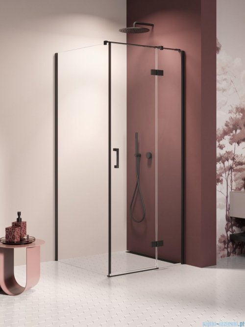 New Trendy Nesta Black kabina 110x120x200 cm prawa wspornik równoległy przejrzyste K-3749