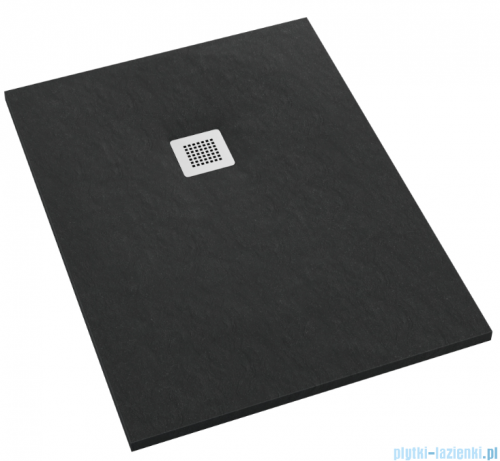 Schedpol Kalait Black Stone brodzik prostokątny + syfon 80x140cm 3.3110/C/ST-M2