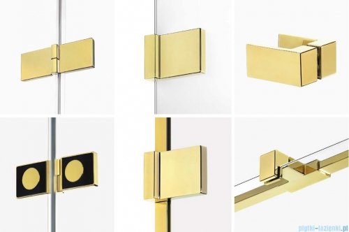 New Trendy Avexa Gold Shine drzwi wnękowe 110x200 cm przejrzyste lewe EXK-1636