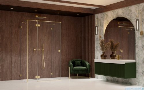 Radaway Essenza Pro Brushed Gold Kdj+S kabina 70x90x70cm lewa szczotkowane złoto 10097390-99-01L/10098070-01-01/10098070-01-01