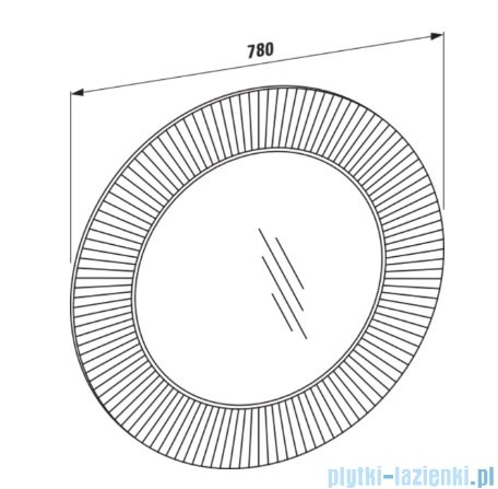 Luafen Kartell lustro 78 cm H3863310910001