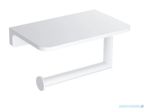 Omnires Modern Project uchwyt na papier toaletowy z półką biały mat MP60511WM