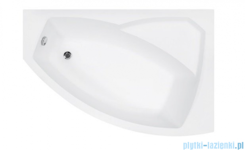 Besco Rima 140x90cm wanna asymetryczna prawa + obudowa + syfon #WAR-140-NP/OAR-140-P/L/19975