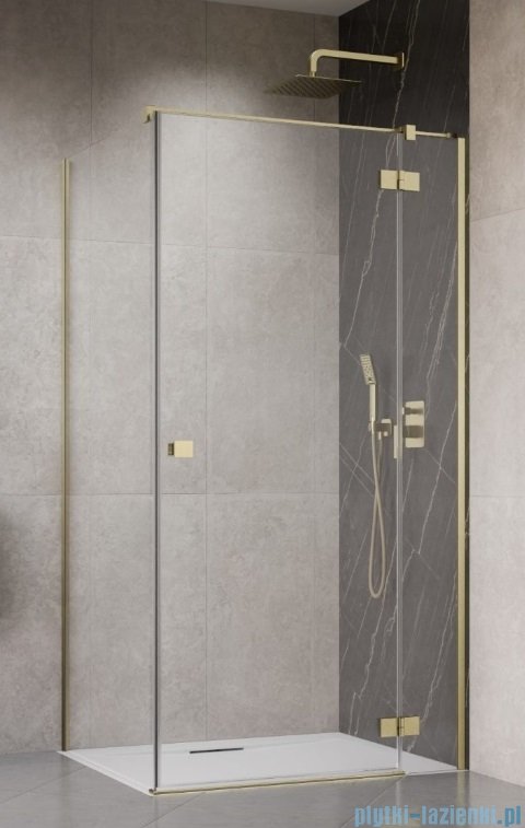 Radaway Essenza Kdj Brushed Gold kabina 120x120cm prawa szczotkowane złoto 1385042-99-01R/1384054-01-01