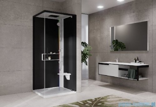 Novellini Glax 2 2.0 kabina z hydromasażem hydro plus 90x90 prawa biała G22GF90DM1L-1UH