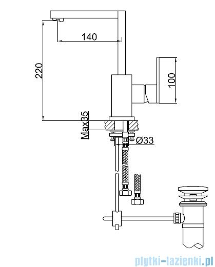 Kohlman Nexen bateria umywalkowa chrom QB150U