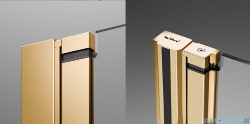 Radaway Nes Gold KDD B / KDD I kabina 100x100cm prawa złoty połysk przejrzyste 10024100-09-01R/10015100-09-01L